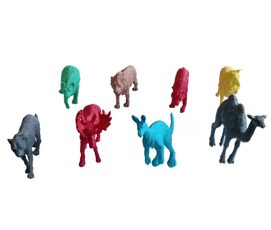 Vahşi Hayvanlar Figür Oyuncak Plastik Model 8 parça - Çok Renkli