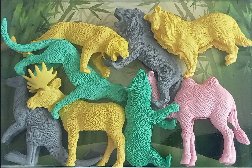 Vahşi Hayvanlar Figür Oyuncak Plastik Model 8 parça - Çok Renkli