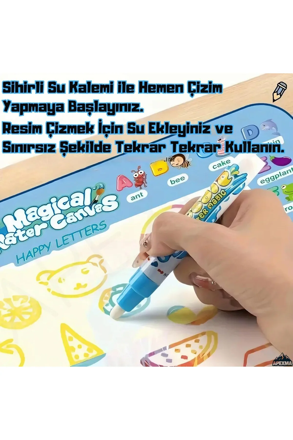 Vahşi Orman Hayvanları Temalı Sulu Sihirli Boyama Halısı - Özel S