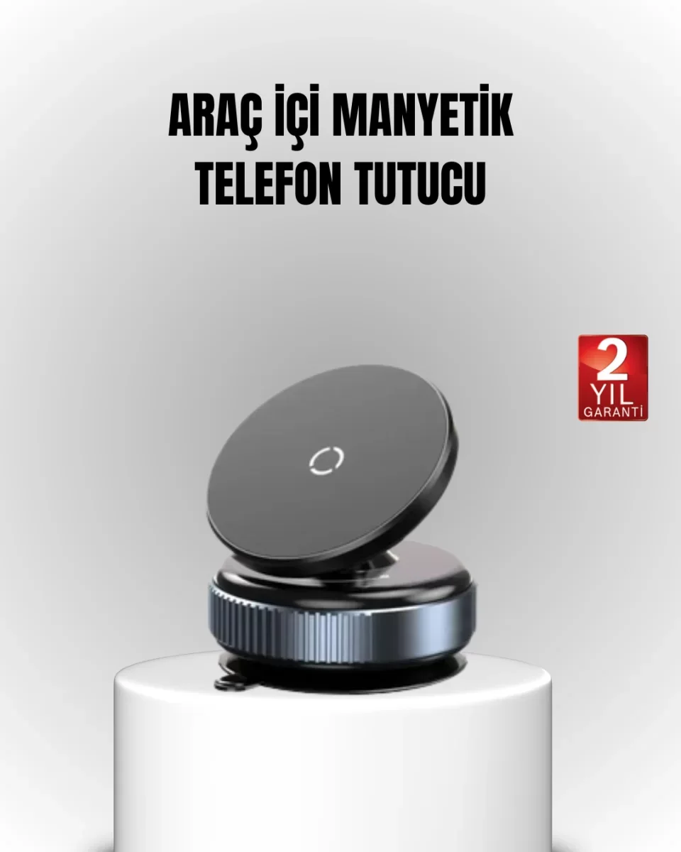 Vakum Adsorpsiyonlu Manyetik Telefon Tutucu Güçlü N52 360° Evrensel Uyumluluk - Lisinya