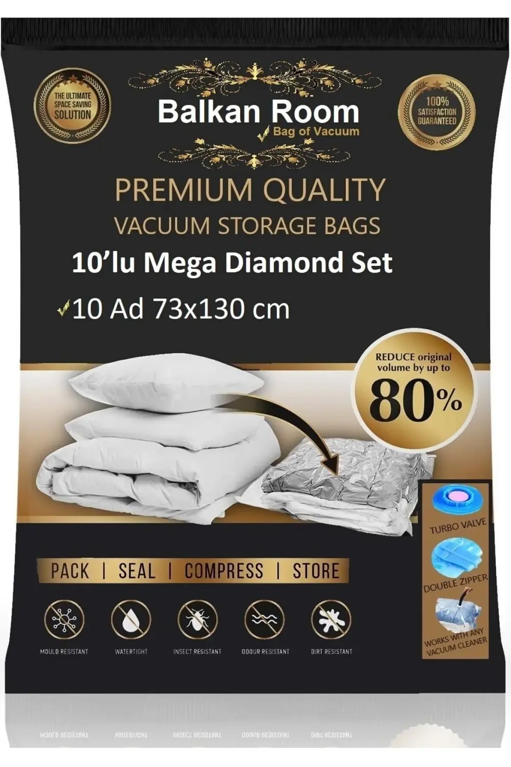 Vakum Hurcu 10'lu Mega Diamond Set Vakumlu Hurç Vakumlu Poşet
