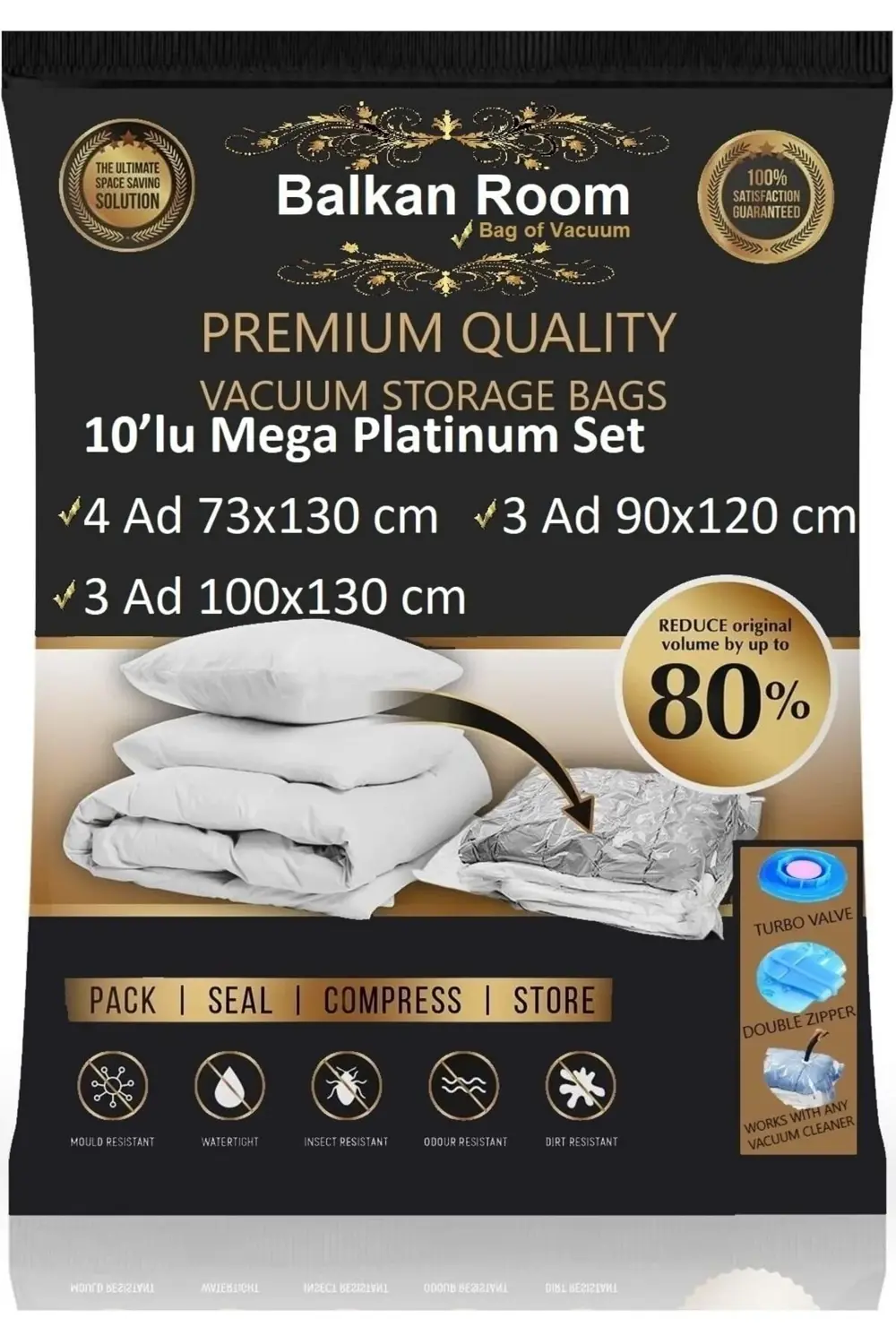Vakum Hurcu 10'lu Mega Platinum Set Vakumlu Hurç Vakumlu Poşet