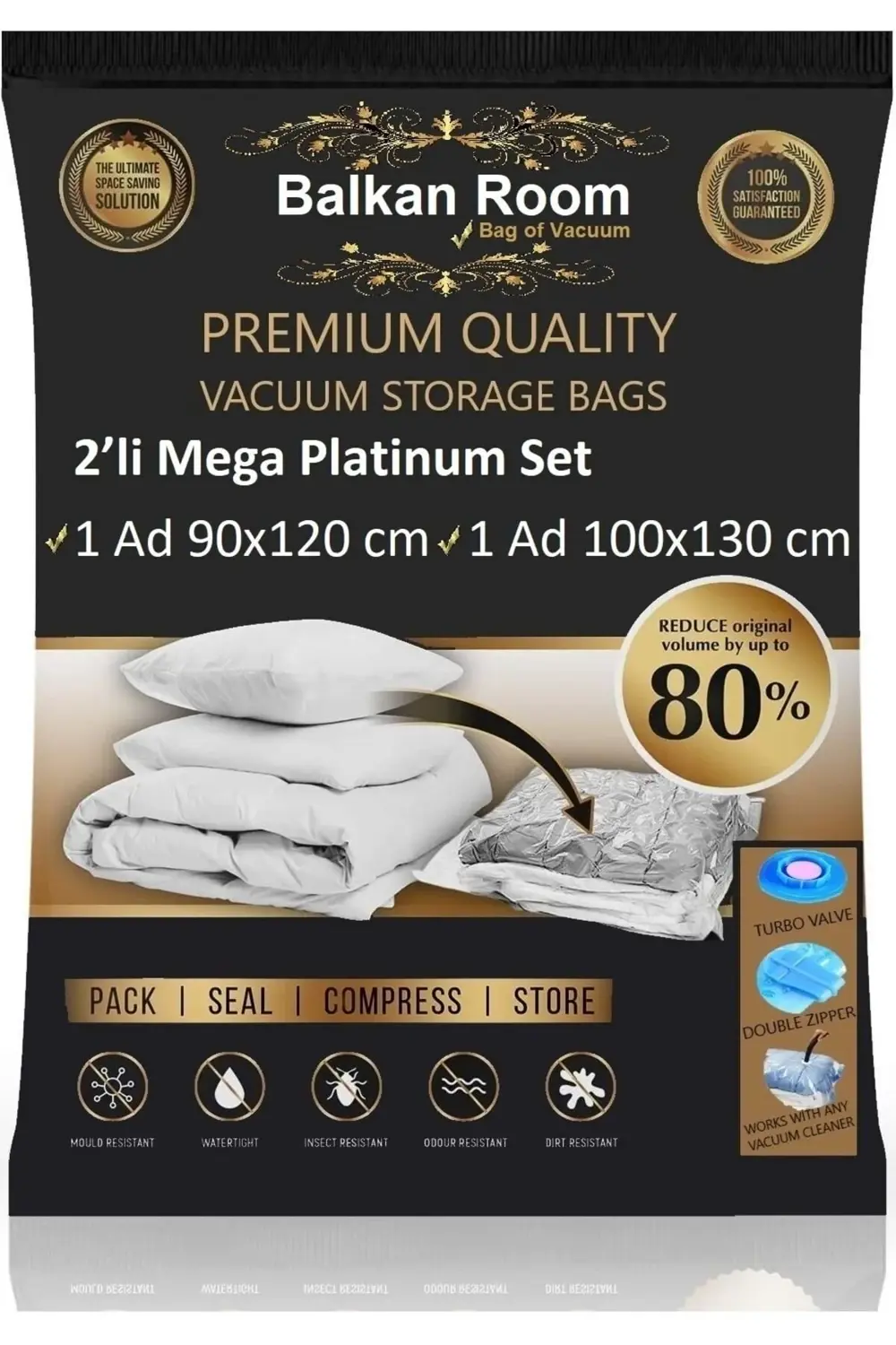 Vakum Hurcu 2’li Mega Platinum Set Vakumlu Hurç Vakumlu Poşet