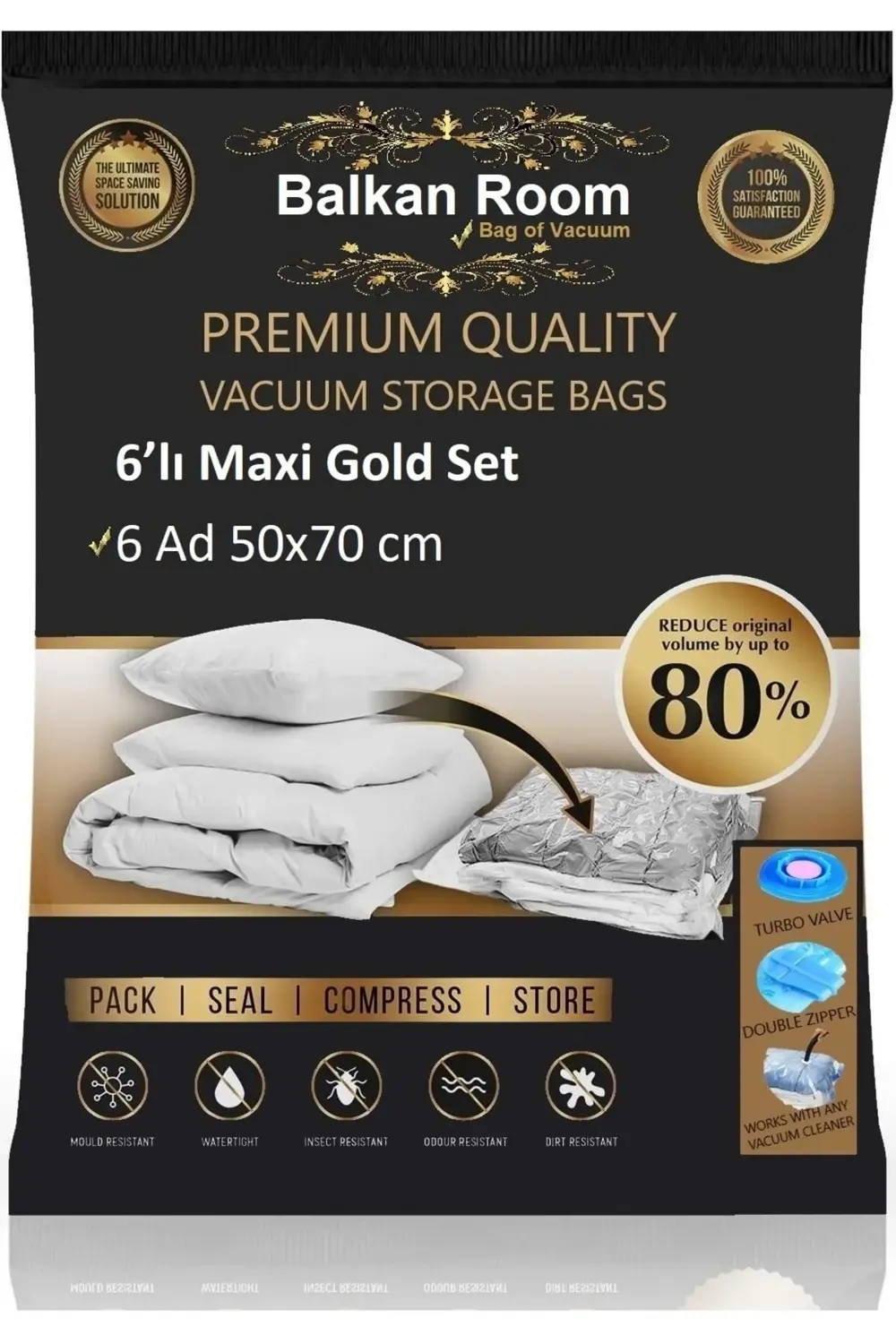 Vakum Hurcu 6'lı Maxi Gold Set Vakumlu Hurç Vakumlu Poşet
