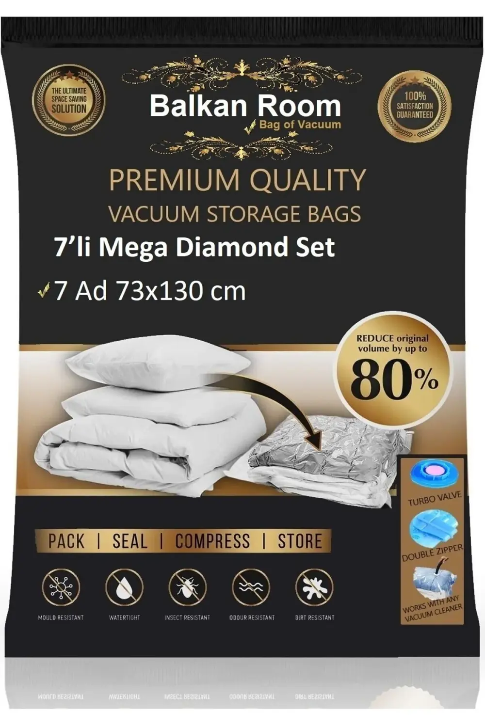 Vakum Hurcu 7’li Mega Diamond Set Vakumlu Hurç Vakumlu Poşet