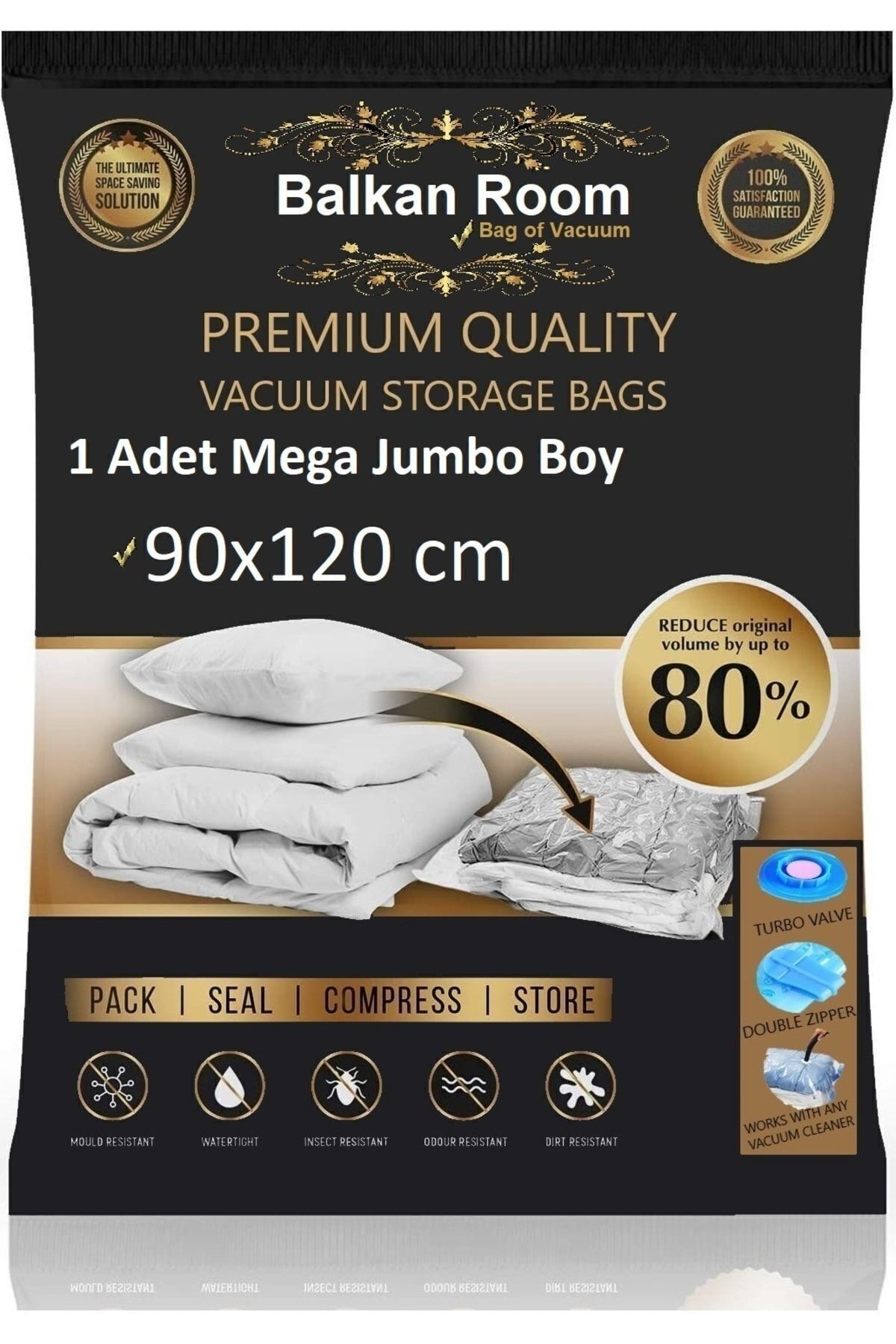 Balkan Room Vakum Hurcu 90 X 120 Vakumlu Hurç Mega Jumbo Boy Vakumlu Poşet