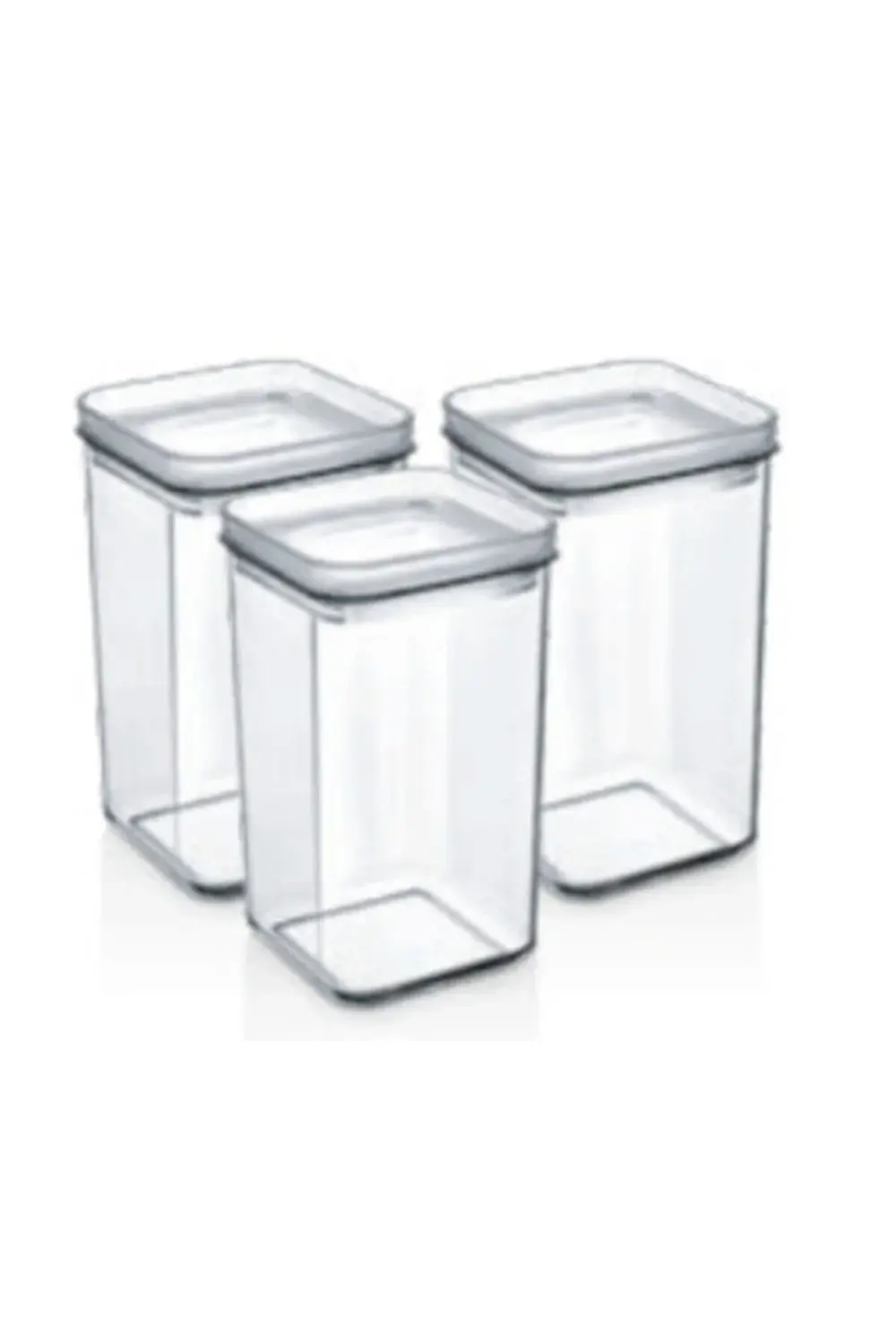 Vakum Kapaklı Kristal Saklama Kabı 1700 Ml 3’lü Sp243