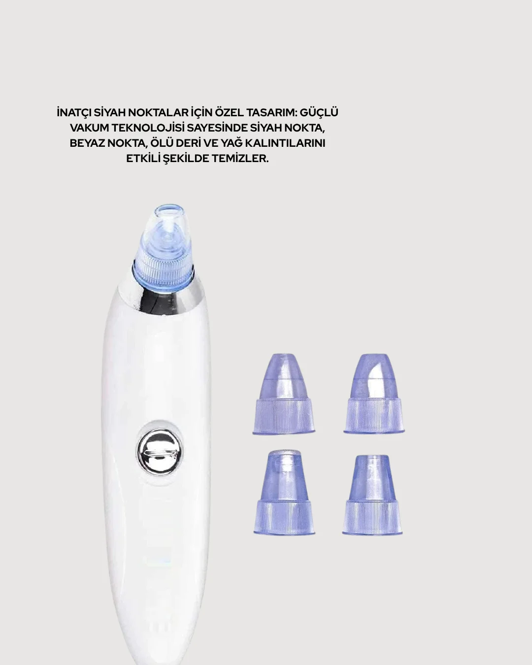 Vakum Teknolojili Siyah Nokta Temizleyici Cihaz – 4 Farklı Başlık ve Derinlemesine Gözenek Temizliği