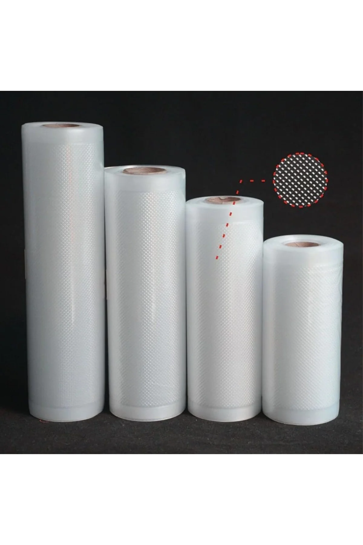 Vakum Torbası Tırtıklı Rulo en:20 cm x uzunluk:500 cm 1 Adet