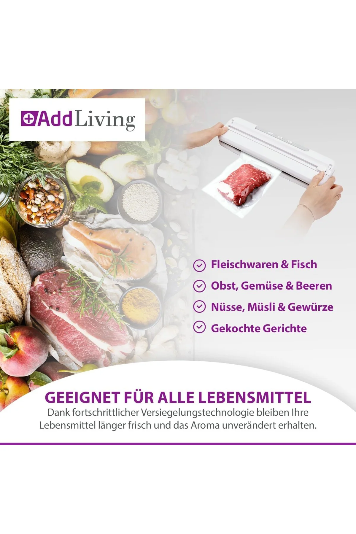 Vakumlama makinesi | Gıda vakumlama cihazı | 5 vakum torbası dahil (20 x 30 cm) | Vakumlu mühü Vakumlama makinesi | Gıda vakumlama cihazı | 5 vakum torbası dahil (20 x 30 cm) | Vakumlu mühü