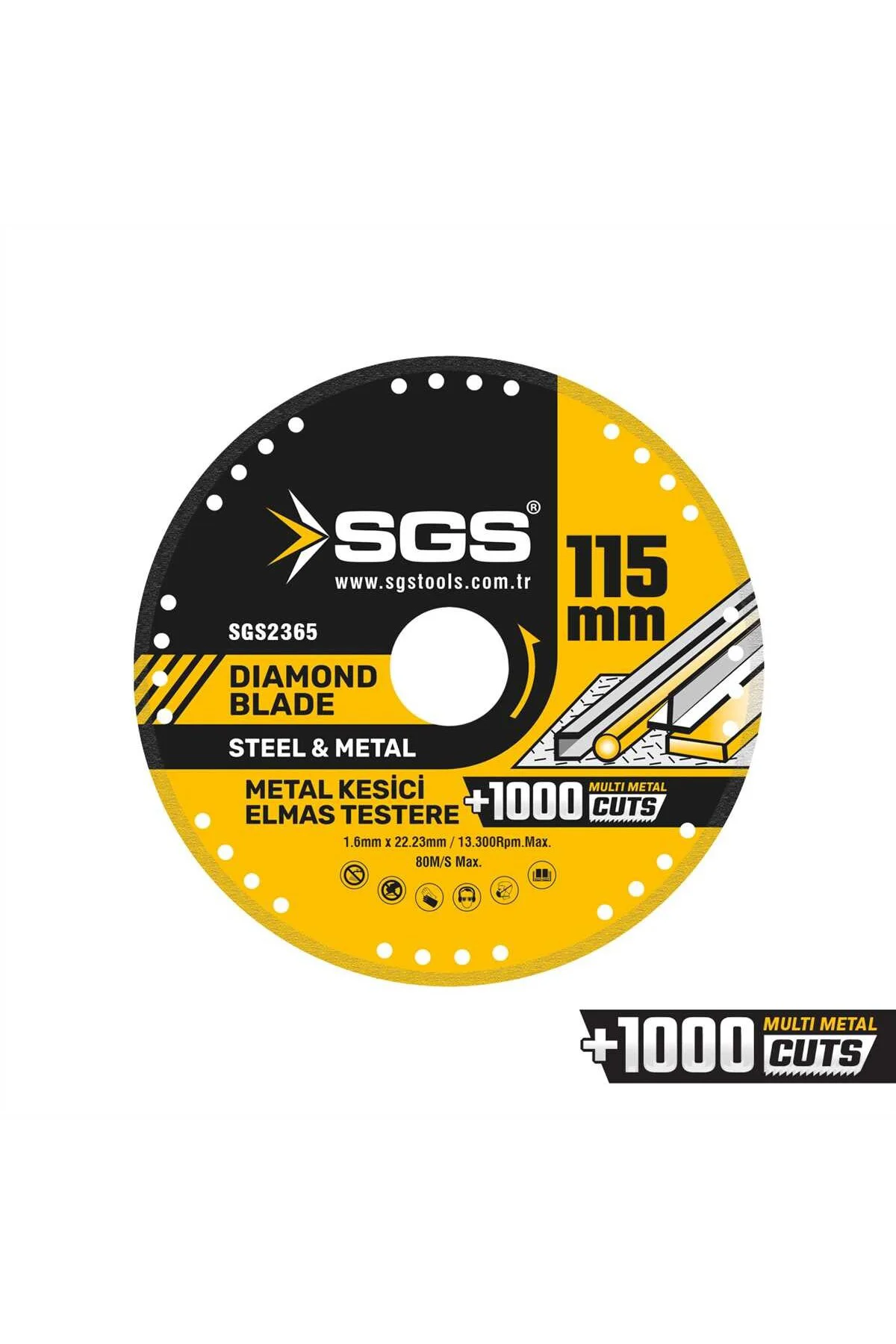 VAKUMLU ELMAS MULTI-METAL KESİCİ 115 MM SGS2365