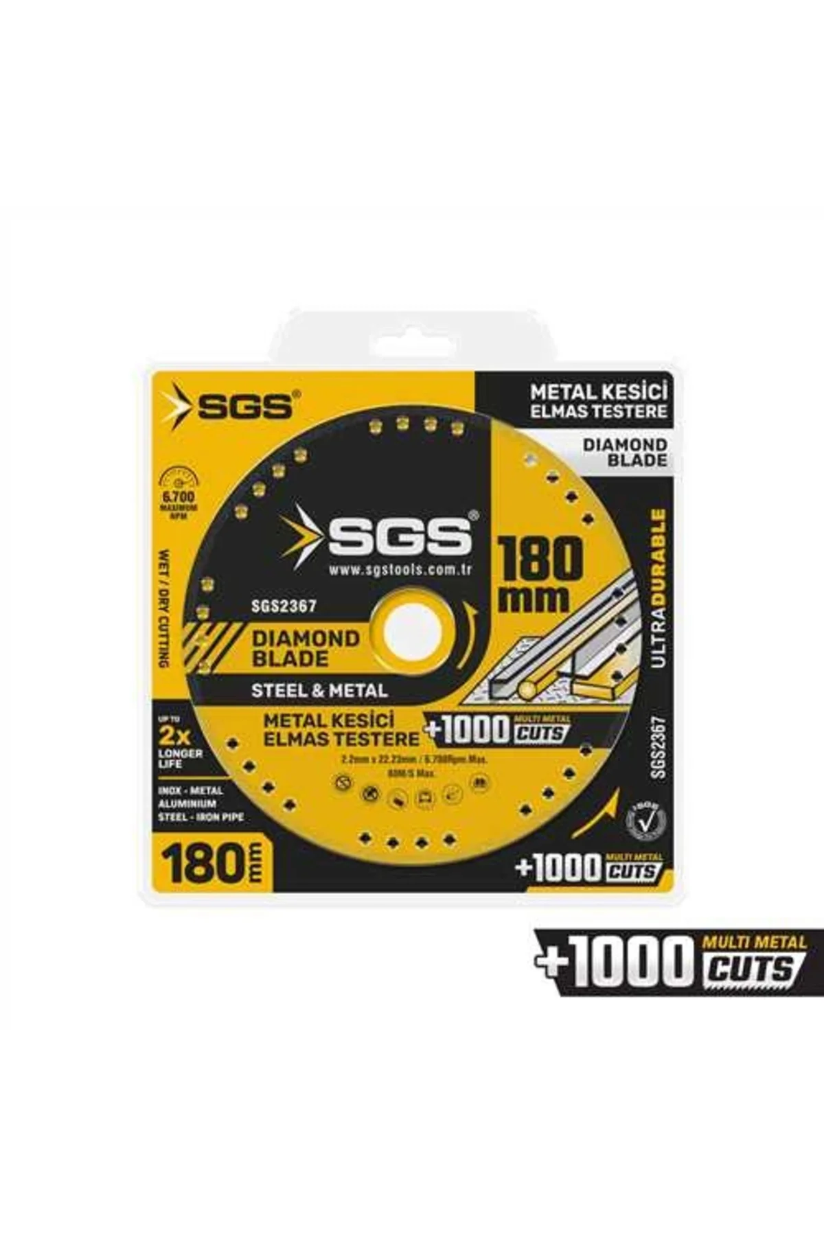 VAKUMLU ELMAS MULTI-METAL KESİCİ 180 MM