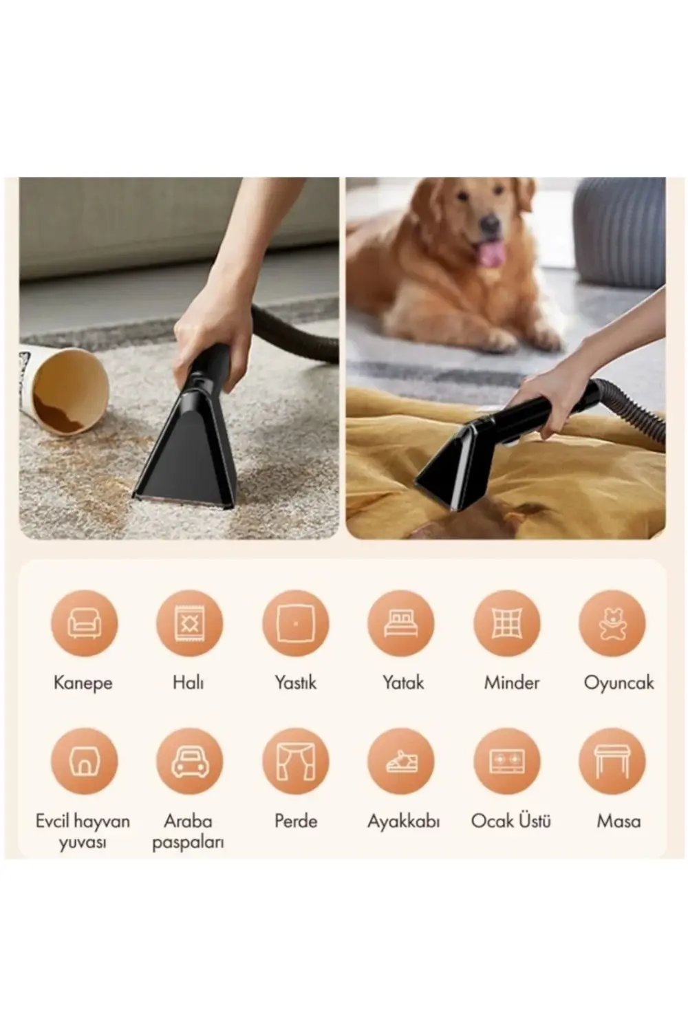 Vakumlu Halı ve Koltuk Temizleyici