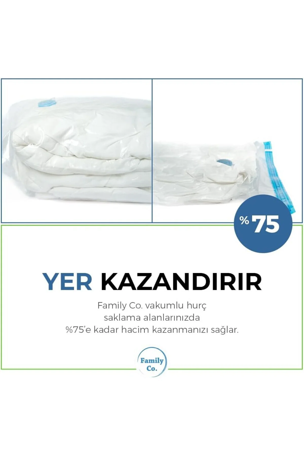 Vakumlu Hurç Poşet Setleri 5 Parça 50x70-2, 60x80-2, 80x100-1