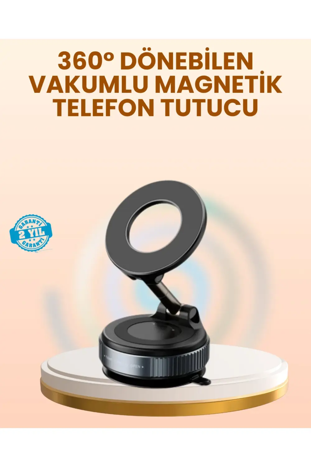 Vakumlu Manyetik Araç Telefon Tutucu Güçlü Tutuş