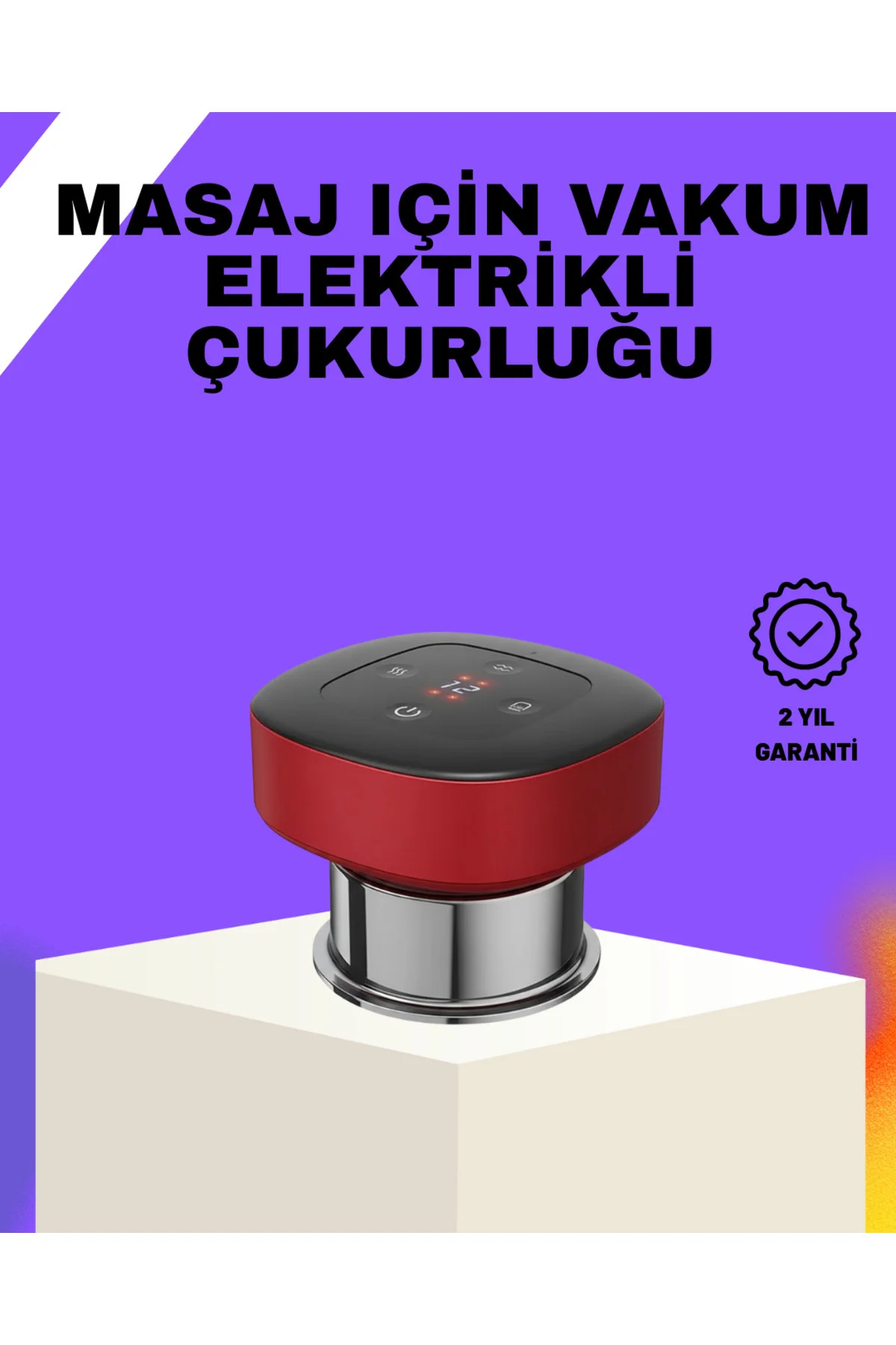 Vakumlu Masaj Aleti Çok Kademeli Emme Isıtmalı Ev Tipi Terapi
