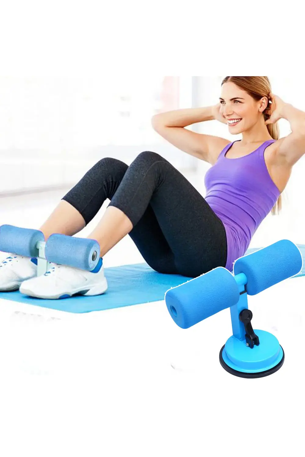 Vakumlu Mavi Mekik Çekme Aparatı Ev Tipi-Ayarlanabilir Karın Kası Vakumlu Mavi Mekik Çekme Aparatı Ev Tipi-Ayarlanabilir Karın Kası