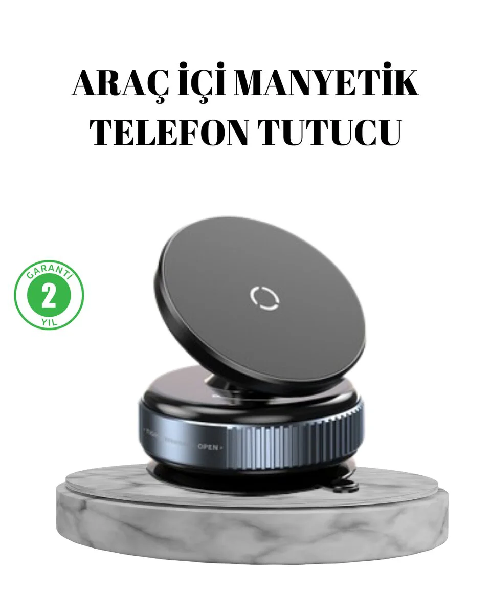 Vakumlu Mıknatıslı Telefon Tutucu 360 Döner - N52 Güçlü Tutucu