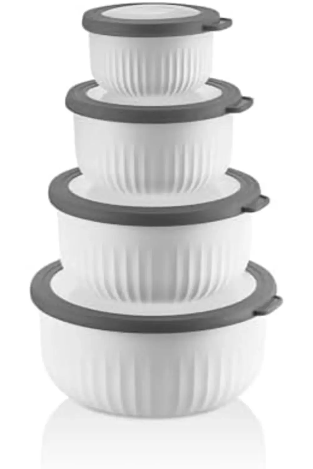 Vakumlu Saklama Kabı, Beyaz, 4'Lü, Beyaz 395519