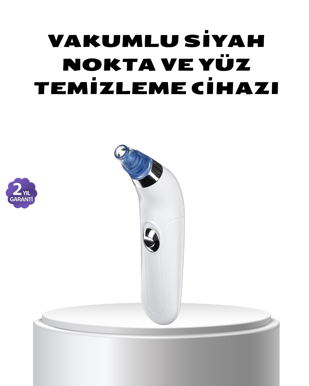 Vakumlu Siyah Nokta Temizleme Cihazı – 5 Kademe Güç ve 4 Başlıklı