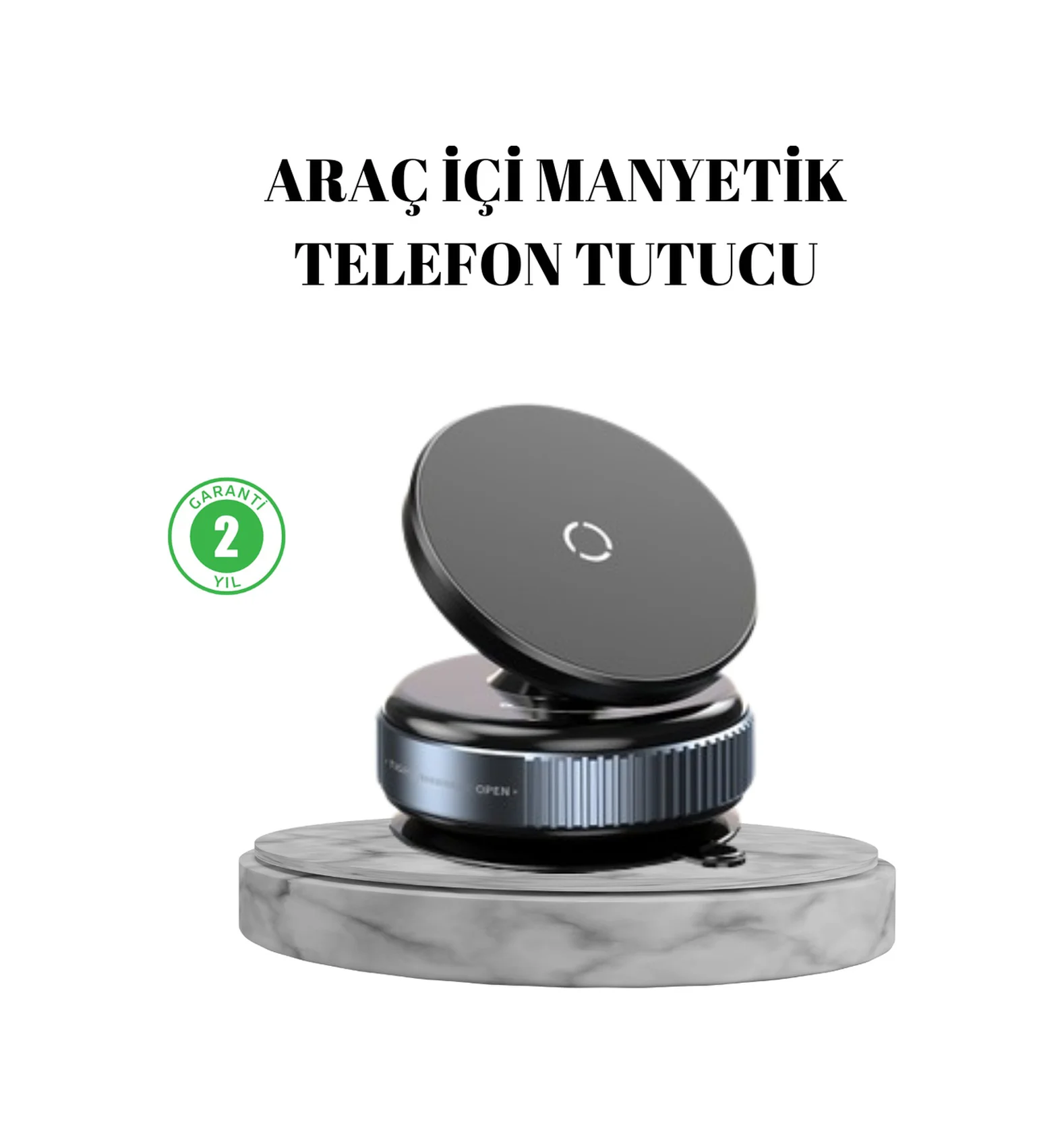 Vakumlu Vantuzlu Mıknatıslı Telefon Tutucu 360 Derece Döner
