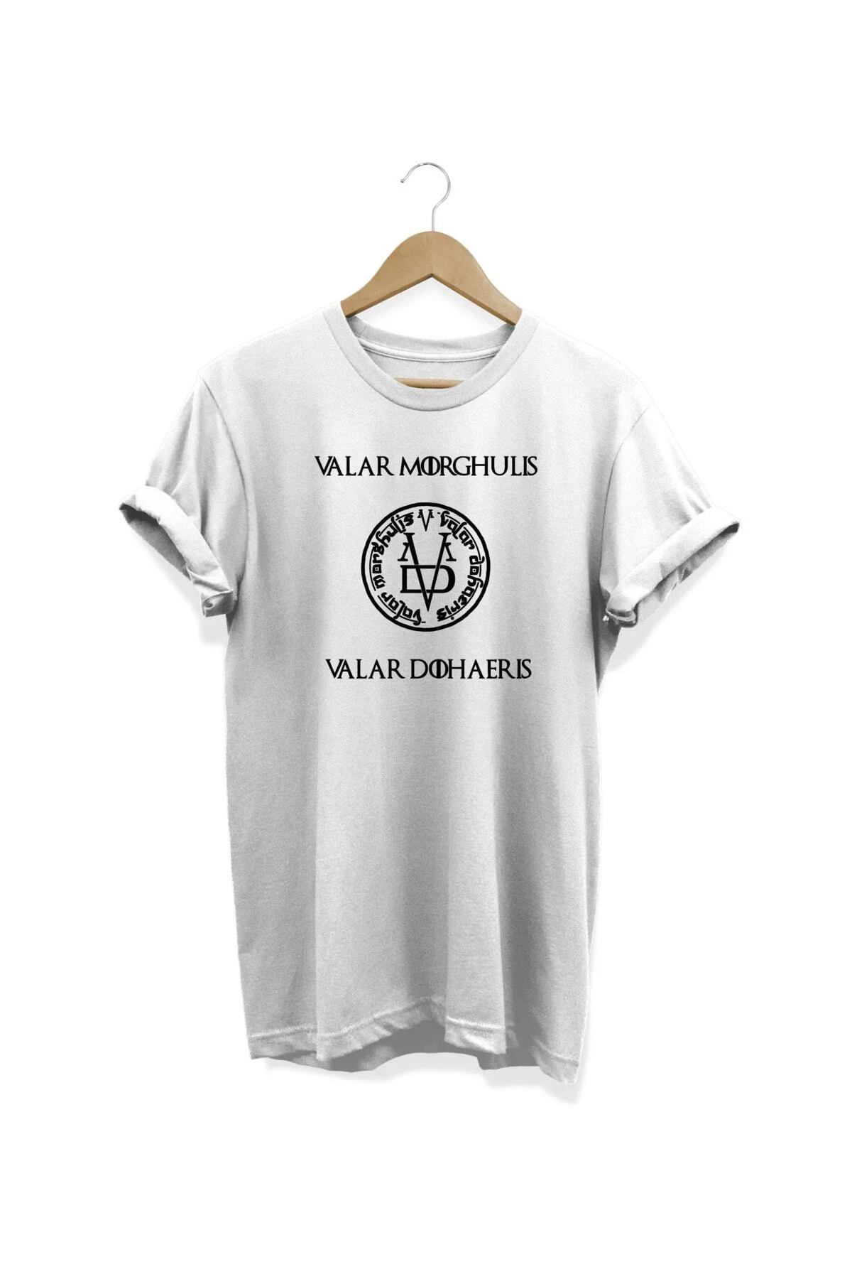 Valar Morghulis Valar Dohaeris Baskılı T-shirt