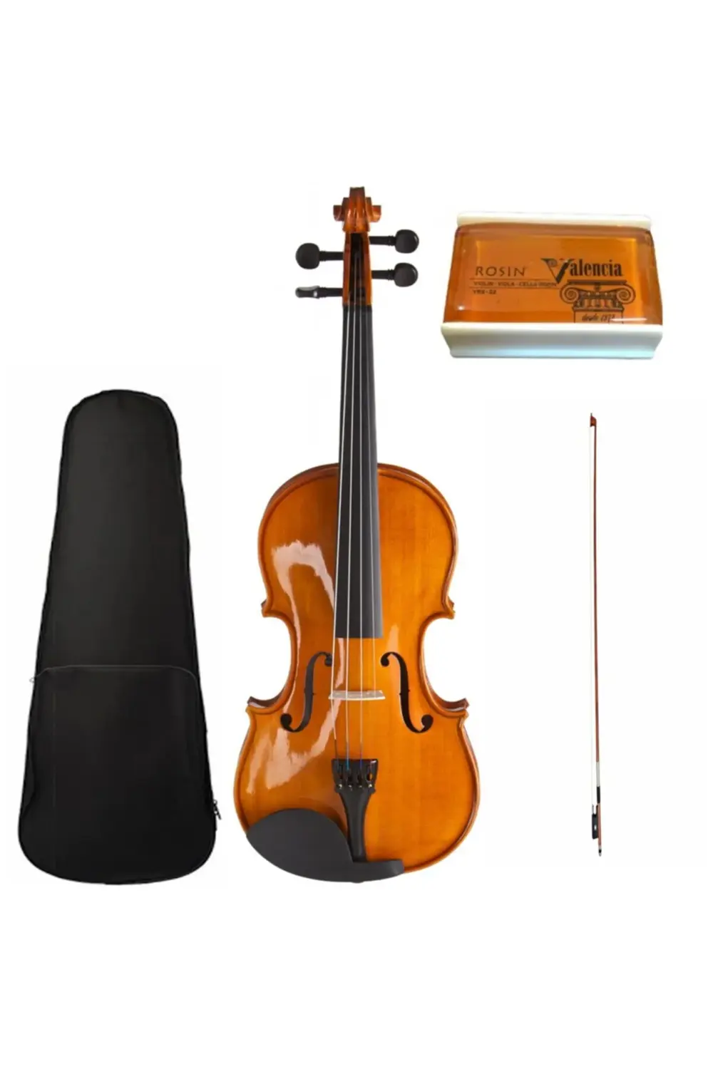 Valencia V160 3/4 Keman Sunburst Kutulu: Yay+ Reçine + Kutu +