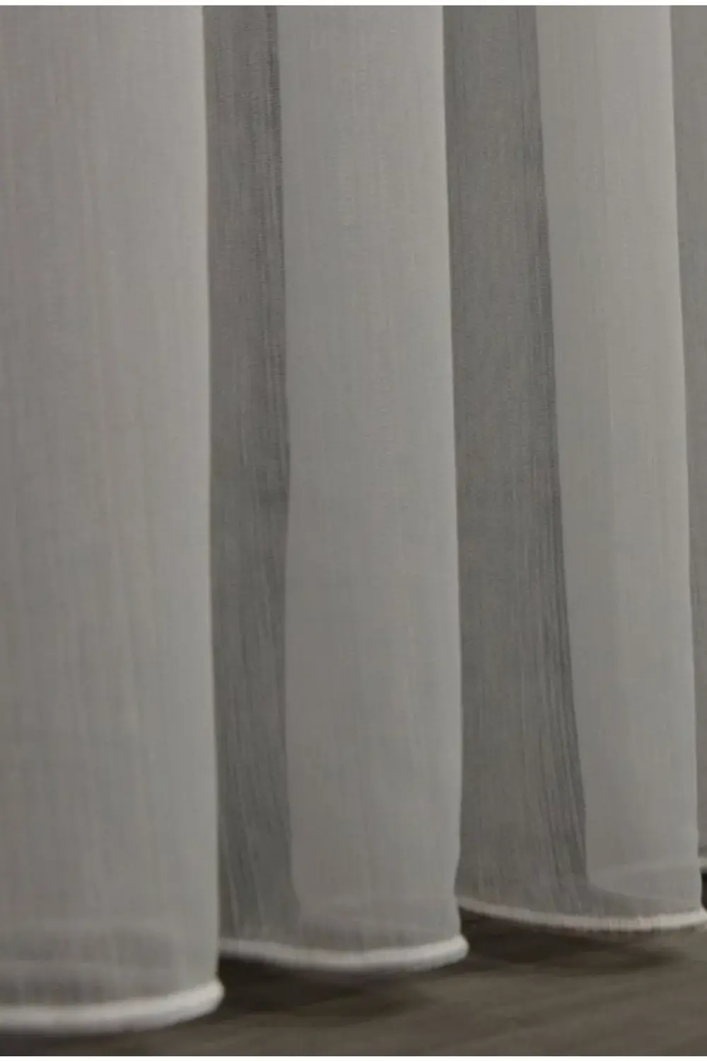 Valentina Thai Bambu Keten Dokulu Çizgili Lüx Armür Tül Perde Yük