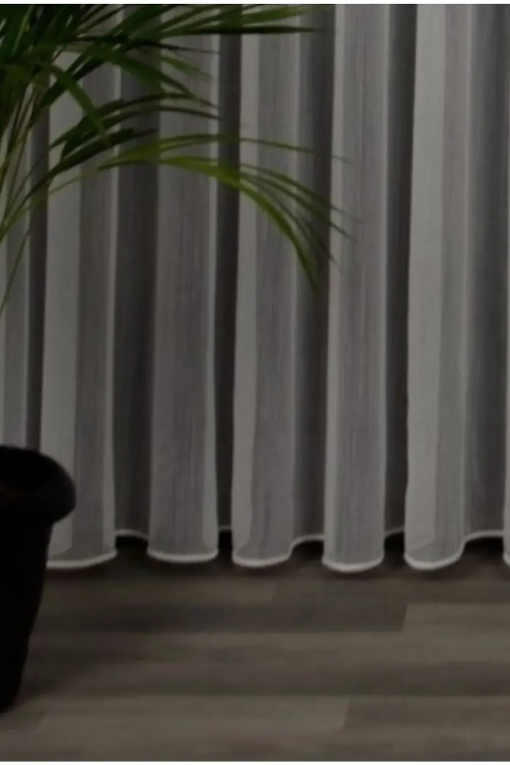 Valentina Thai Bambu Keten Dokulu Çizgili Lüx Armür Tül Perde Yük