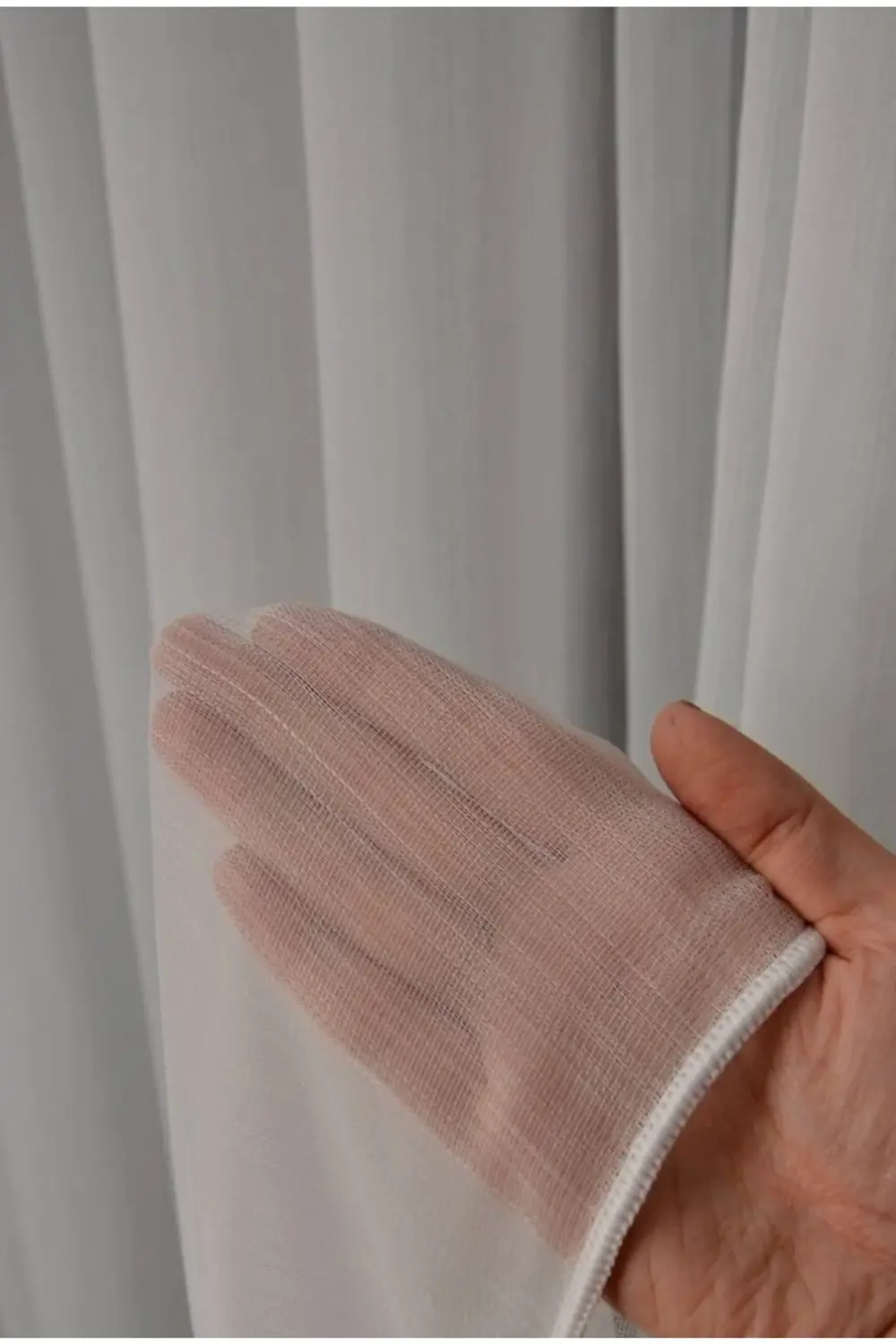 Valentina Thai Bambu Keten Dokulu Çizgili Lüx Armür Tül Perde Yük