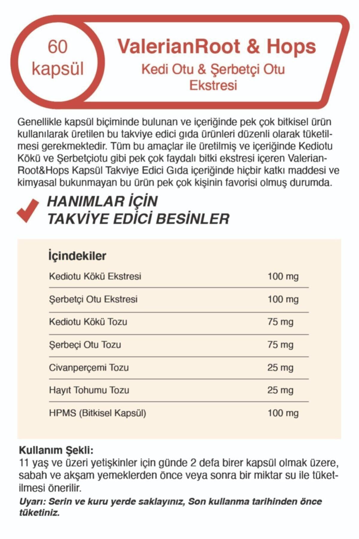 Valerian Root Kedi Otu Ekstresi&şerbetçi Otu Ekstresi