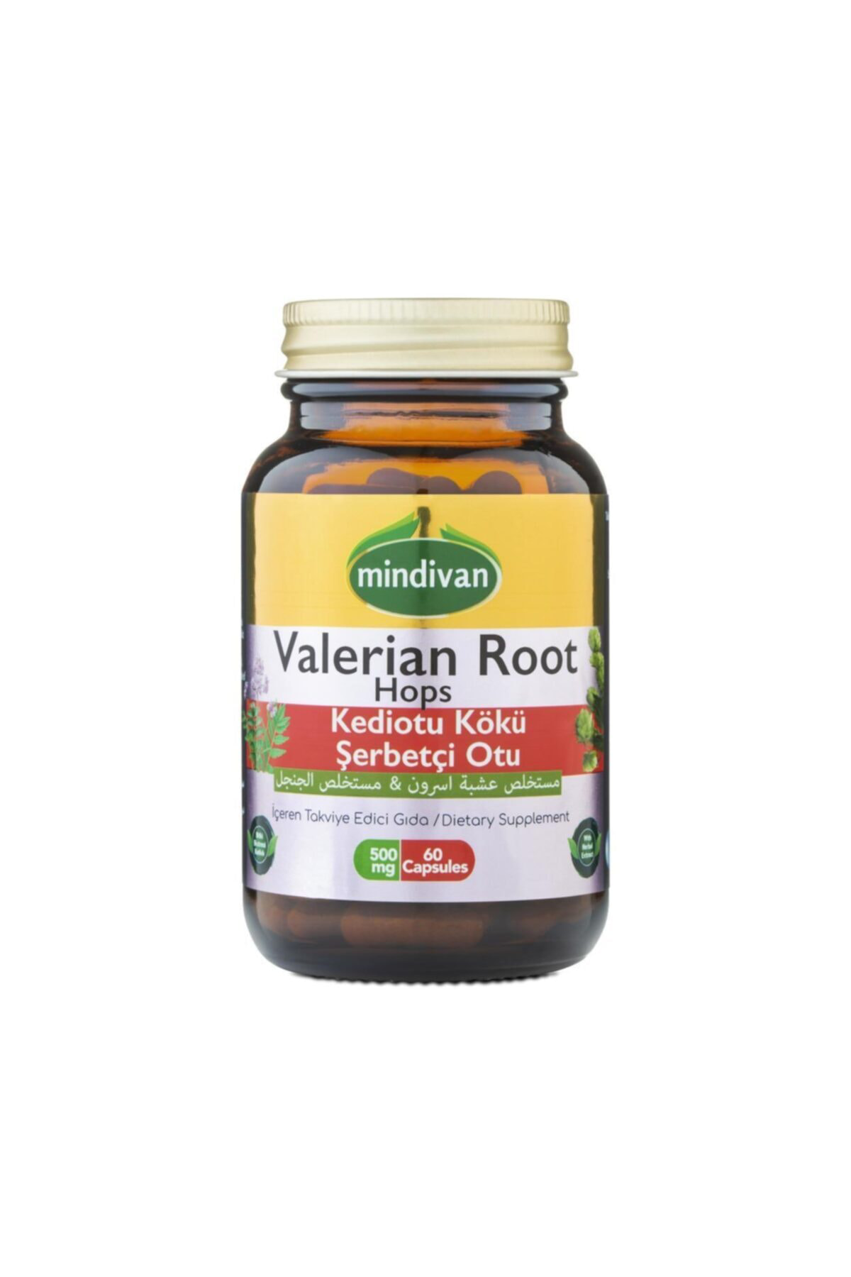 Valerian Root Kediotu Kökü Şerbetçi Otu Kapsül 500 mg 60 Kapsül