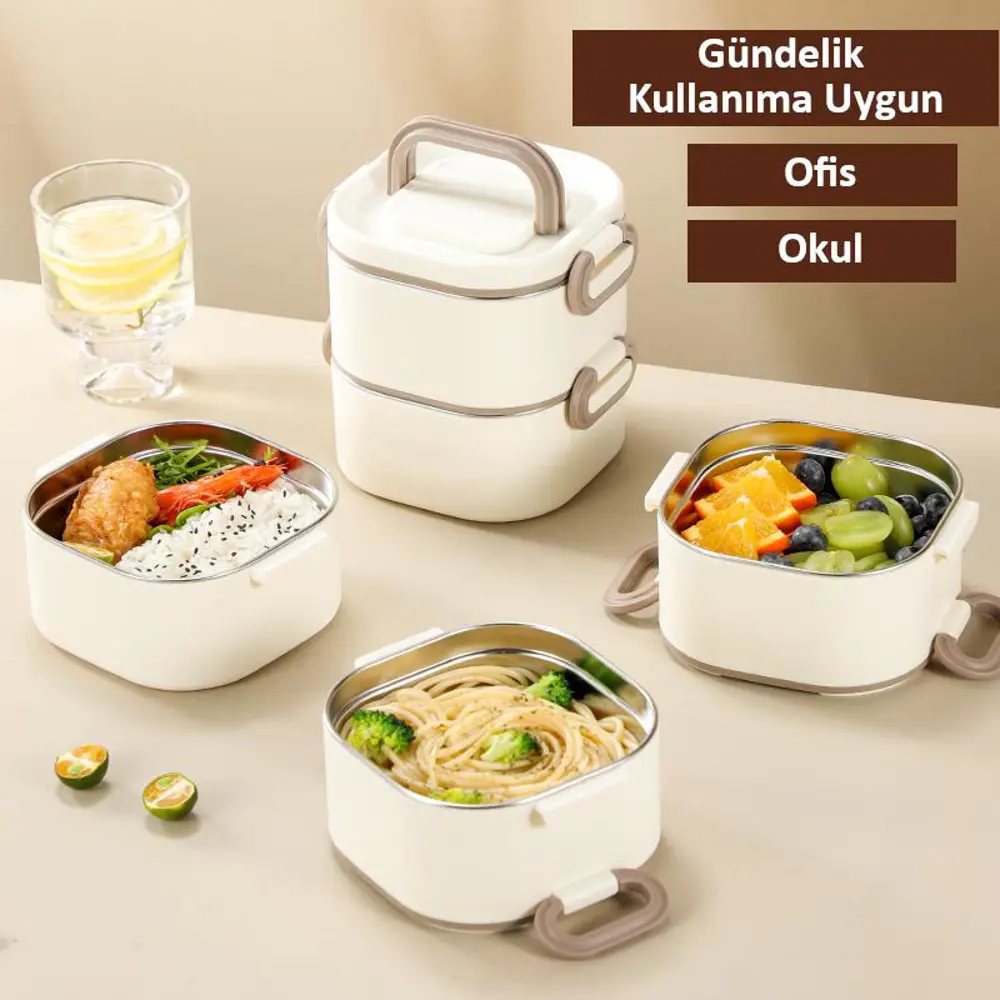 Valkyrie 2 Katlı Paslanmaz Çelik Yemek Kabı Seti 1300 ml – Termal