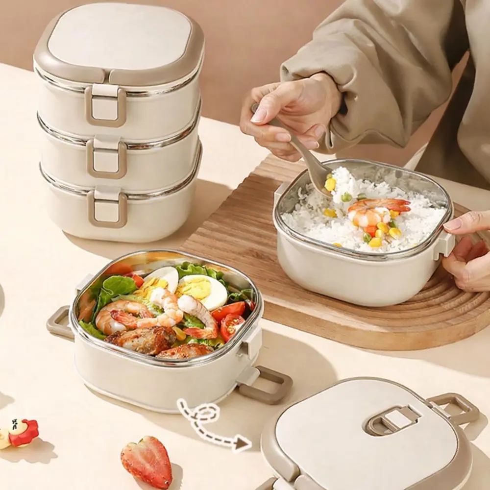 Valkyrie 3 Katlı Yemek Kabı 2100 ml – Termal Çantalı Lunch Box, 3