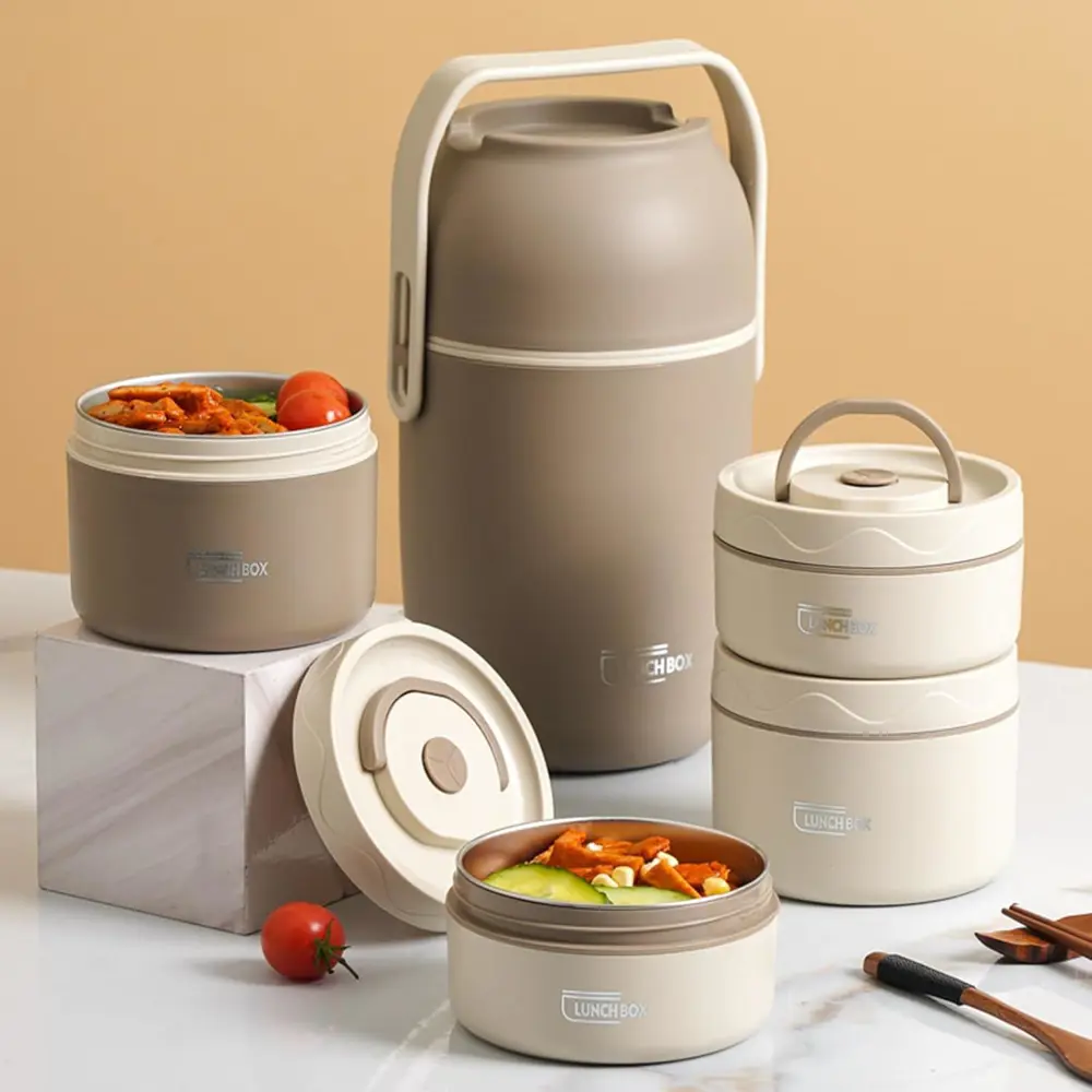 Valkyrie 3 Katmanlı Isı Yalıtımlı Termos Yemek Kabı Seti – 304 Pa