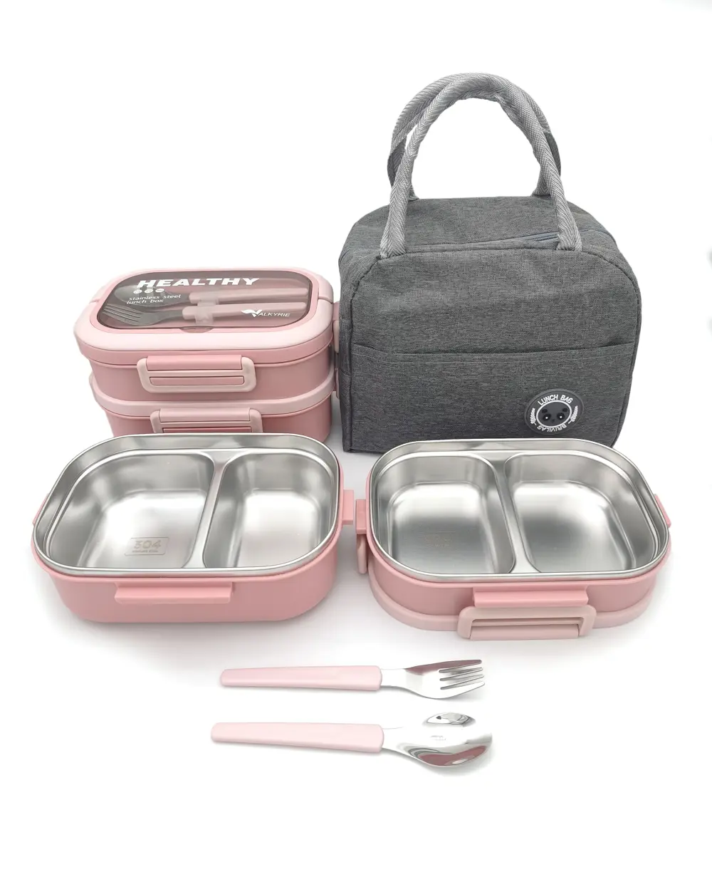 Valkyrie 304 Çelik Bölmeli Lunch Box Seti | Termal Çantalı, Bölme