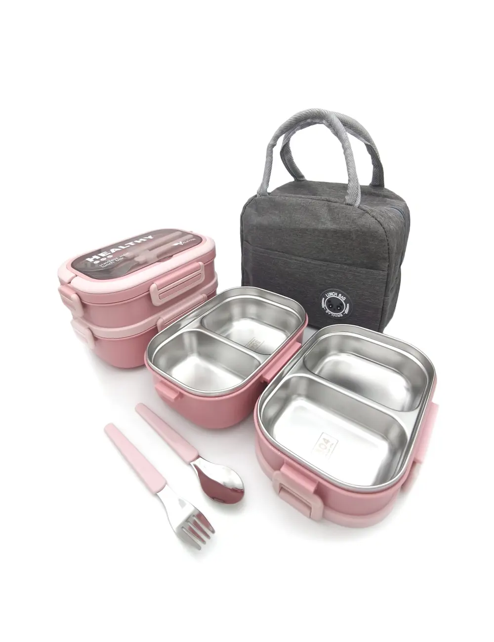Valkyrie 304 Çelik Bölmeli Lunch Box Seti | Termal Çantalı, Bölme