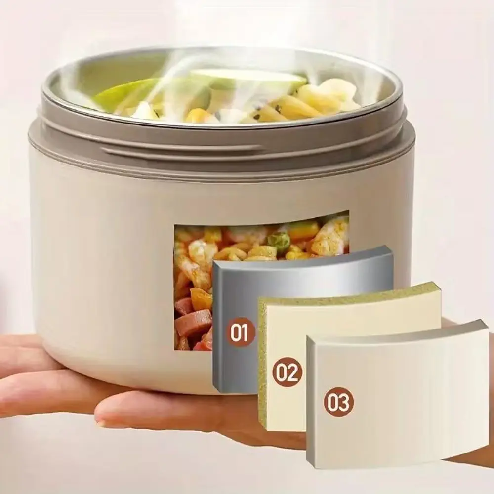 Valkyrie 4 Gözlü Paslanmaz Çelik Isı Yalıtımlı Yemek Kabı Seti Ça