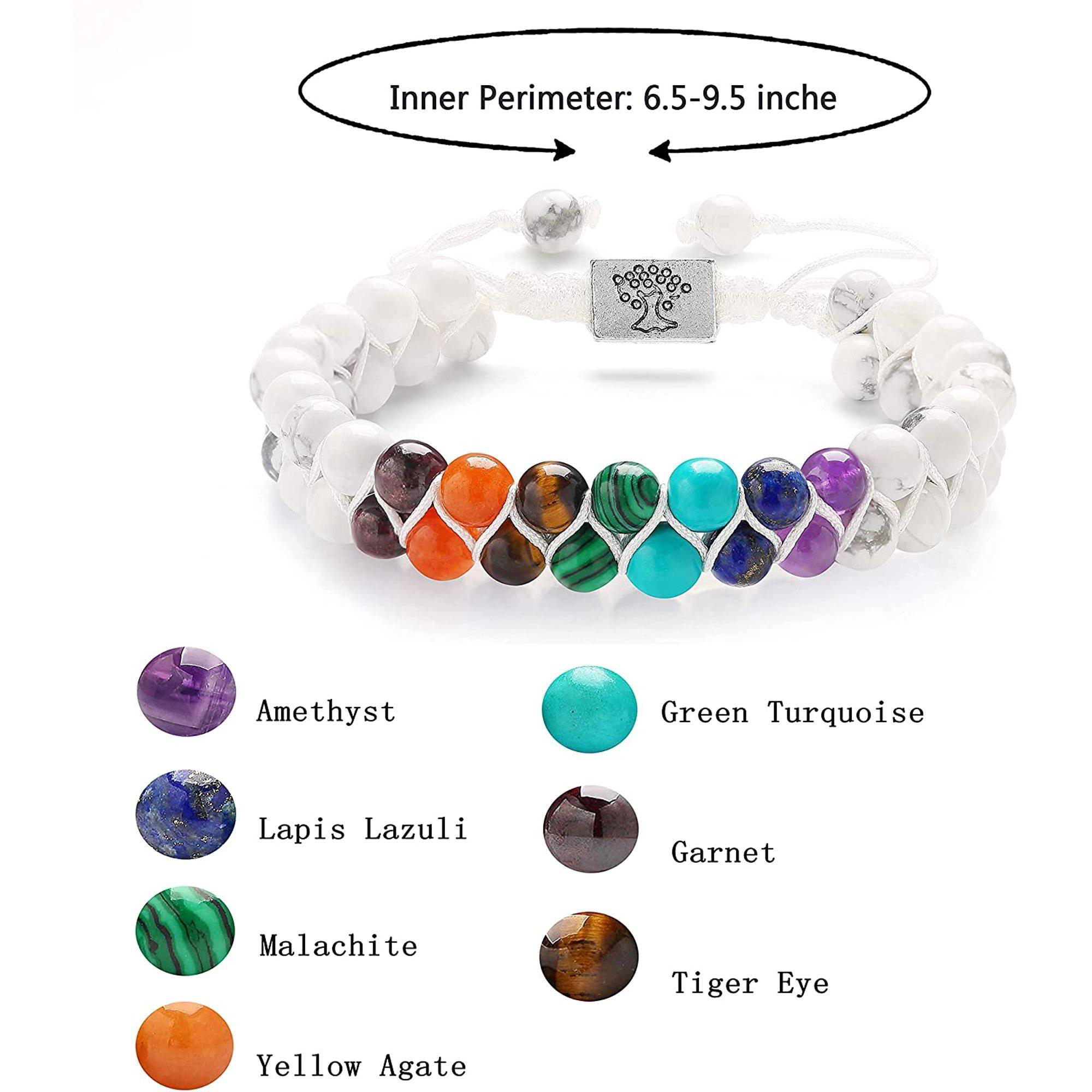 Valkyrie 7 Çakra Doğal Taş Bileklik – Howlite Beyaz – Ayarlanabil Valkyrie 7 Çakra Doğal Taş Bileklik – Howlite Beyaz – Ayarlanabil