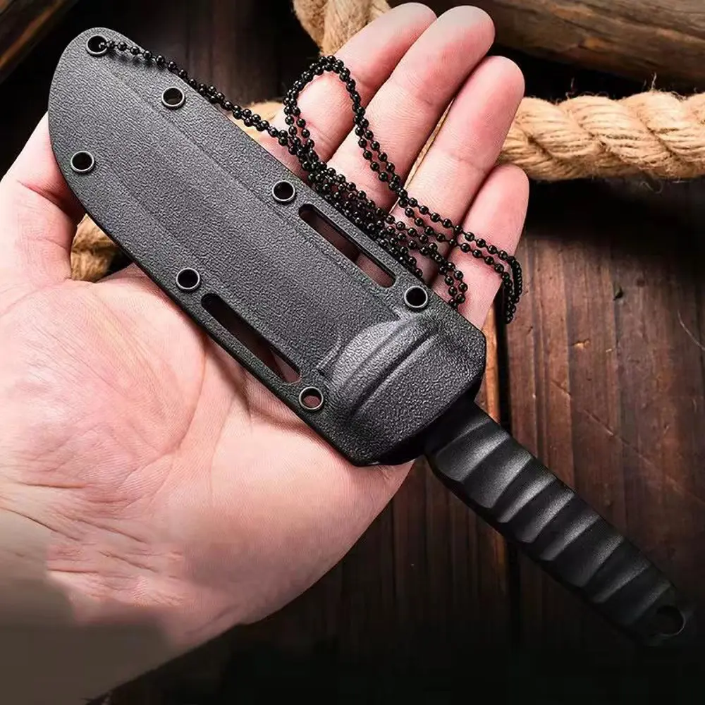 Valkyrie 9CR18 Soğuk Çelik Boyun Askılı Kılıflı Kamp Av Bıçağı Pa