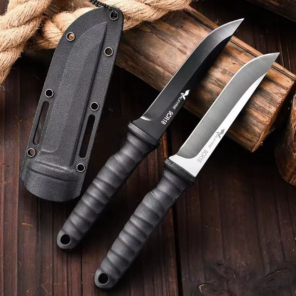 Valkyrie 9CR18 Soğuk Çelik Boyun Askılı Kılıflı Kamp Av Bıçağı Pa