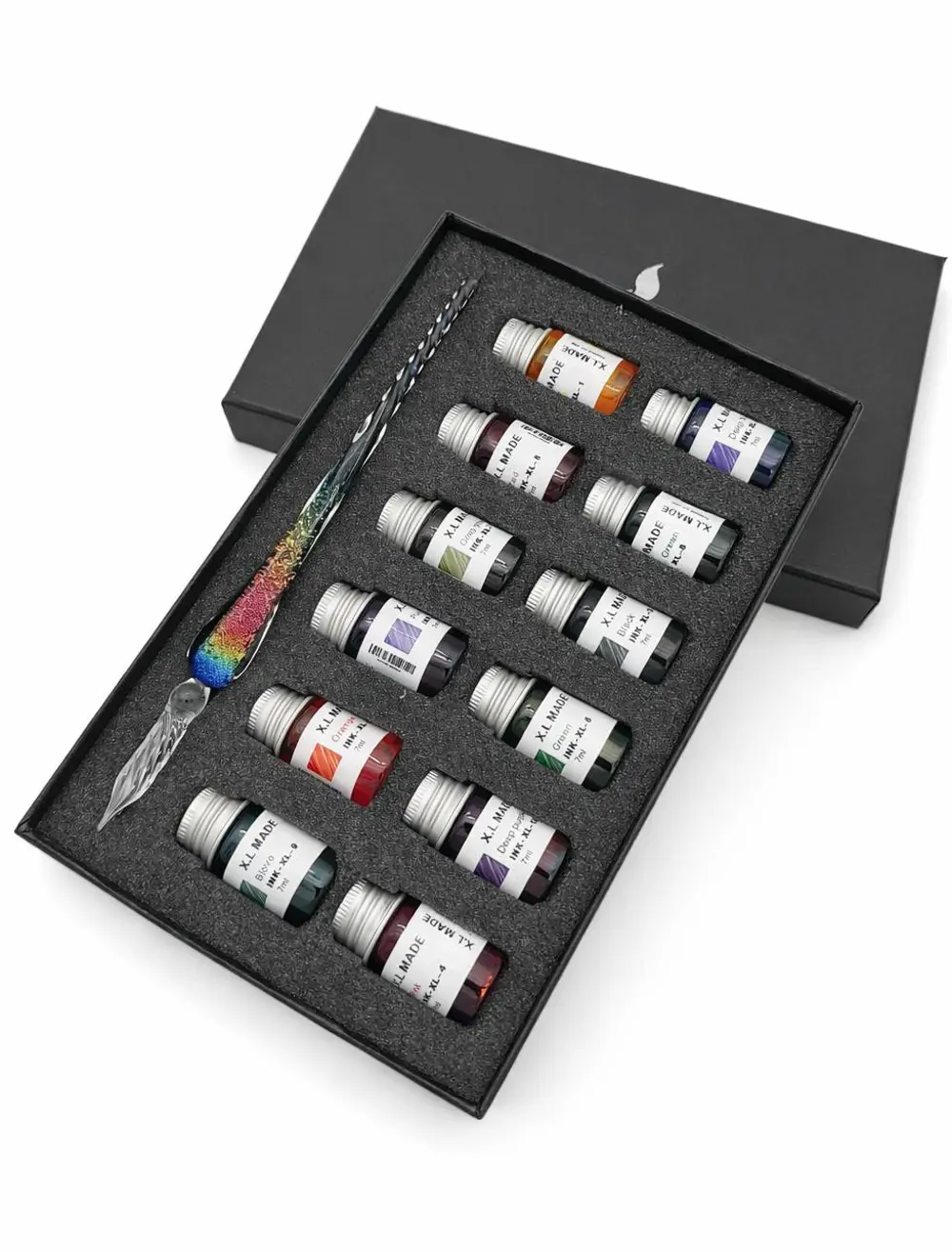 Valkyrie Gökkuşağı Cam Kalem Seti 12 Renk Mürekkep Hediyeli – Kri