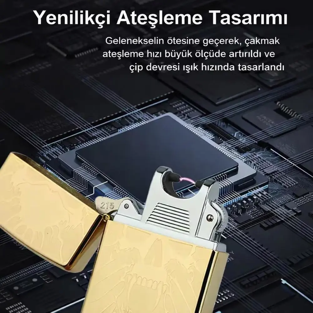 Valkyrie Gold Kuru Kafa Tasarım USB Şarjlı Elektrikli | Rüzgar Ge