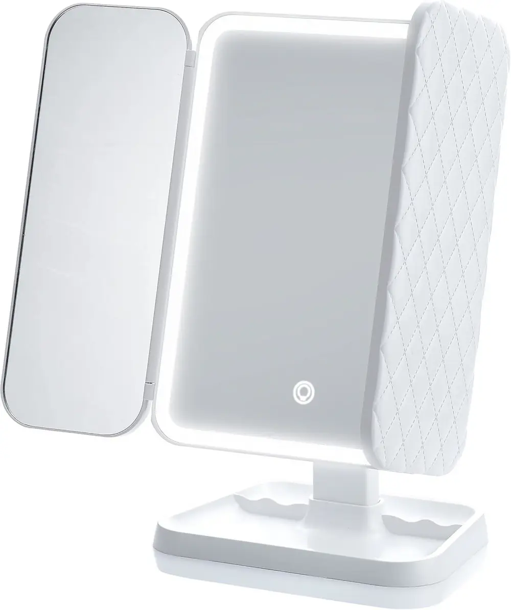 Valkyrie Işıklı Makyaj Aynası | 3 Panelli, 180° Dönebilen, 3 Renk