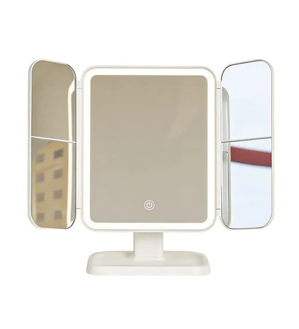Valkyrie Işıklı Makyaj Aynası | 3 Panelli, 180° Dönebilen, 3 Renk