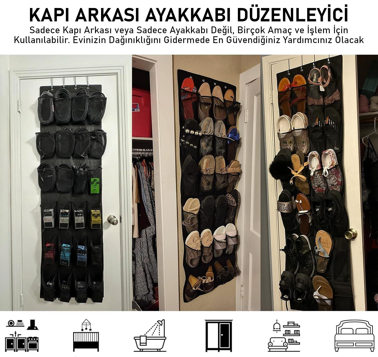 Valkyrie Kapı Arkası Ayakkabı Organizer 24 Gözlü – Askılı Dolap İ Valkyrie Kapı Arkası Ayakkabı Organizer 24 Gözlü – Askılı Dolap İ