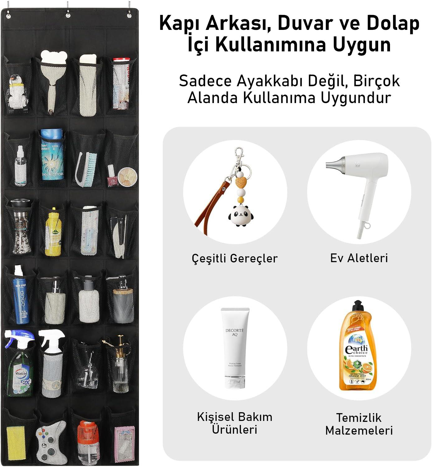 Valkyrie Kapı Arkası Ayakkabı Organizer 24 Gözlü – Askılı Dolap İ Valkyrie Kapı Arkası Ayakkabı Organizer 24 Gözlü – Askılı Dolap İ