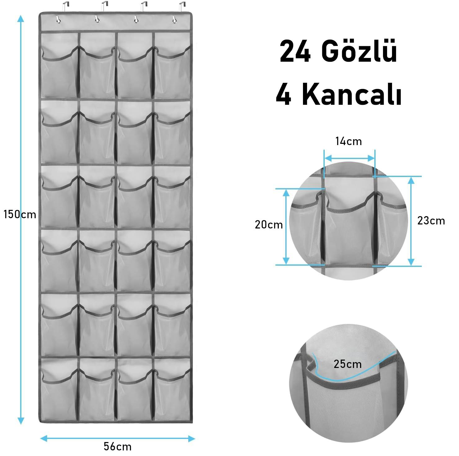 Valkyrie Kapı Arkası Ayakkabı Organizer 24 Gözlü – Askılı Dolap İ
