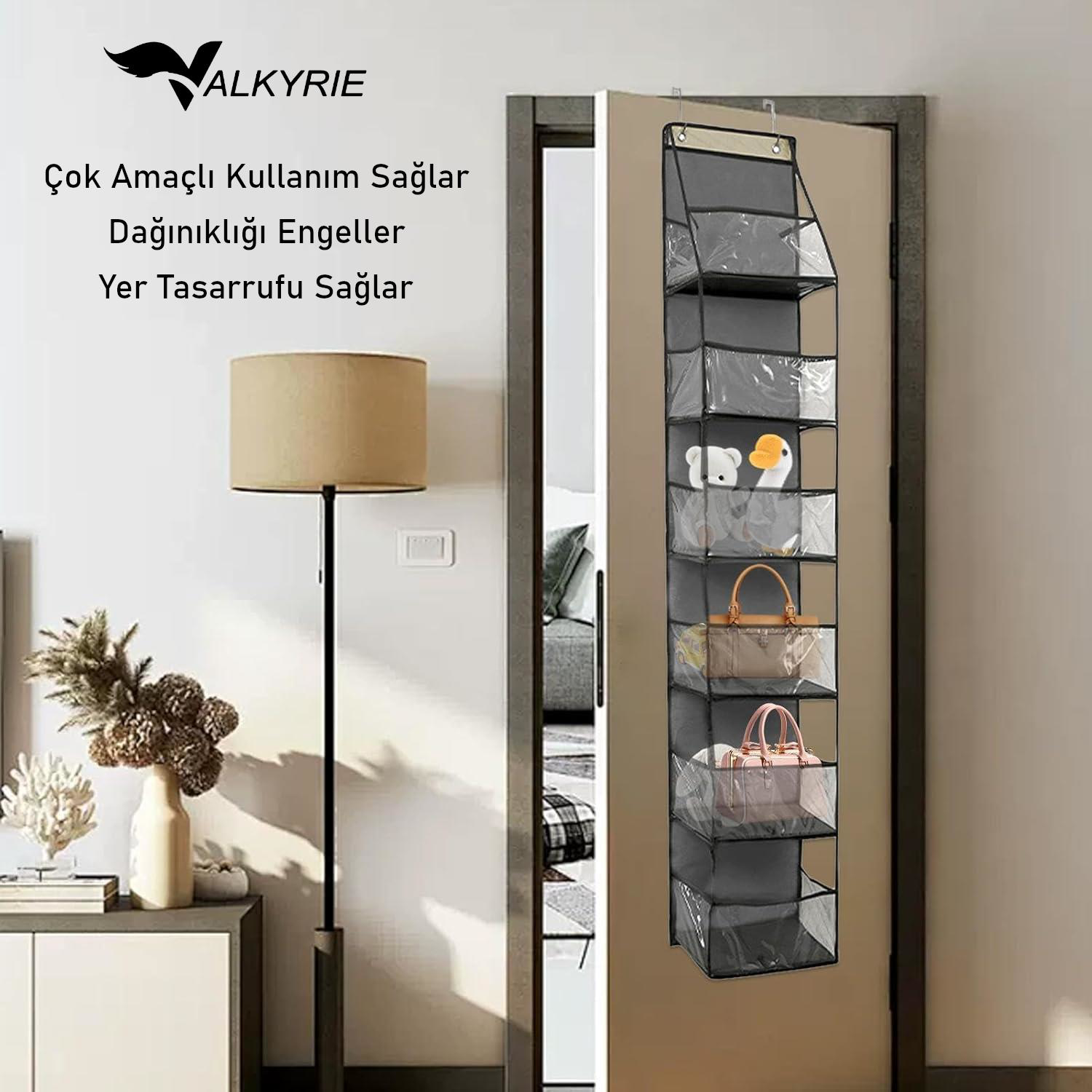 Valkyrie Kapı Arkası Organizer 6 Gözlü Askılı Dolap Düzenleyici Ç