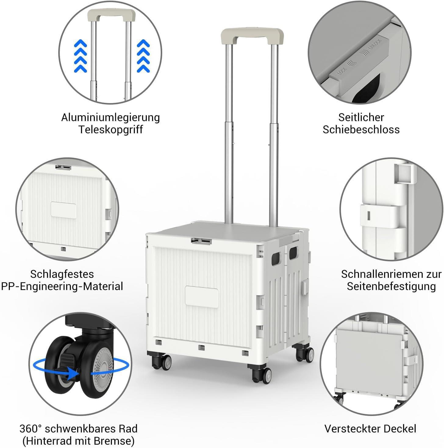 Valkyrie  Katlanabilir 4 Tekerlekli Alışveriş Ve Depolama Çantası 